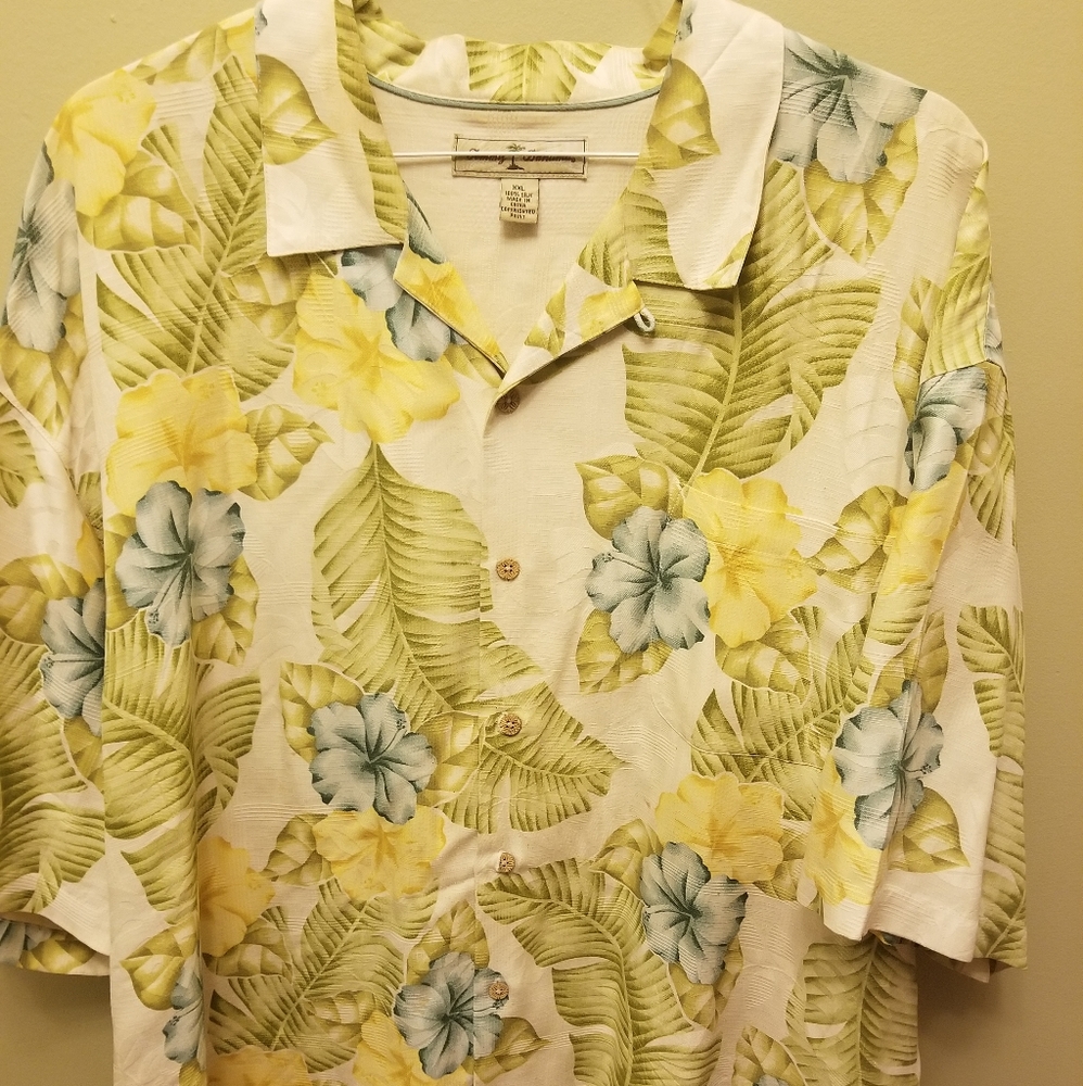 Tommy Bahama Palm & Flower Print Shirt